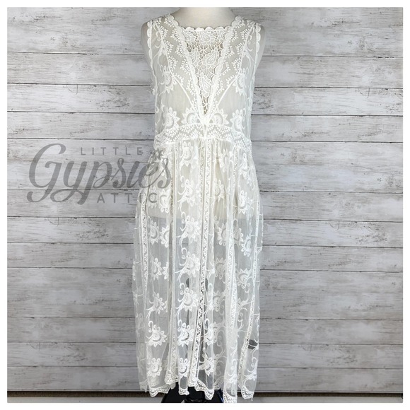 POL Antique Lace Romance Midi Dress - Picture 4 of 12